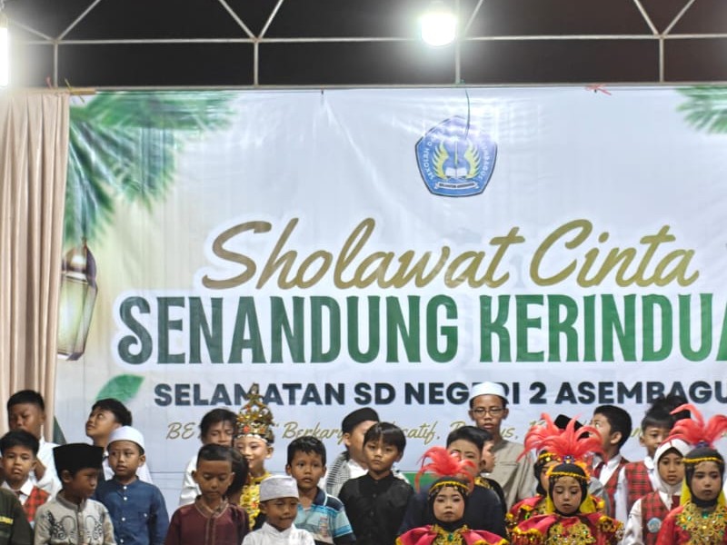 KEGIATAN SHALAWAT CINTA SENANDUNG KERINDUAN SELAMATAN SD NEGERI 2 ASEMBAGUS TAPEL 2025-2026